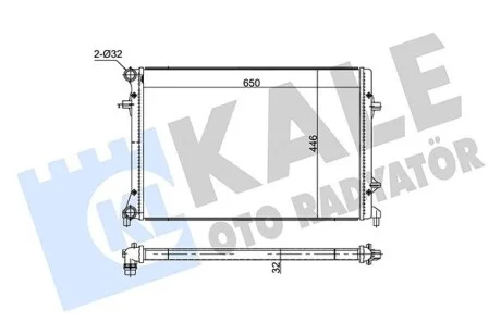 KALE VW радіатор охолодження Audi A3,Golf V,Passat,Skoda 3.2/3.6 Kale 354240