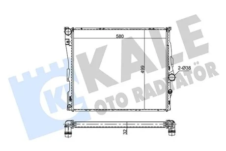 KALE BMW Радіатор охолодження двиг. X3 E83 2.5/3.0 03-10 Kale 354255