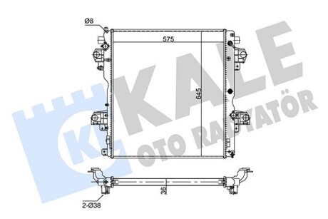 TOYOTA радіатор охолодження Land Cruiser Prado 3.0 D-4D 09- Kale 354290