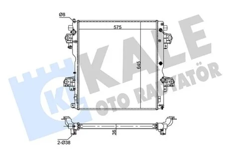KALE TOYOTA радіатор охолодження Land Cruiser Prado 3.0 D-4D 09- Kale 354290