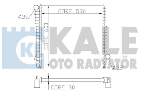BMW радіатор охолодження X5 E53 3.0d/3.0i Kale 354300 (фото 1)