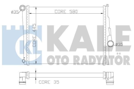 BMW радіатор охолодження двигуна 3 E46 1.6/3.0 Kale 354400 (фото 1)