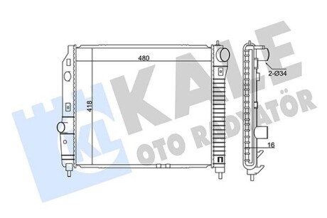 CHEVROLET радіатор охолодження Aveo 1.2/1.5 05-Daewoo Kale 354800