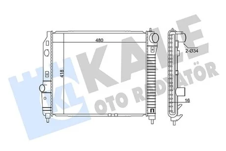 KALE CHEVROLET радіатор охолодження Aveo 1.2/1.5 05-Daewoo Kale 354800