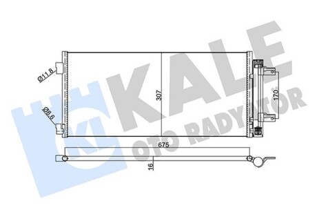 OPEL Радиатор кондиционера Astra K 15- Kale 354885