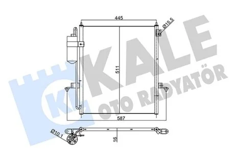 Радиатор кондиционера Mitsubishi L200, Triton  KALE OTO RADYATOR Kale 354965