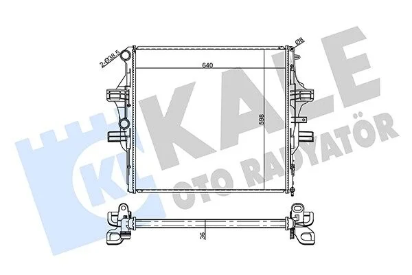 KALE FIAT радіатор охолодження Iveco Daily V,VI 3.0d 11- Kale 354995 (фото 1)