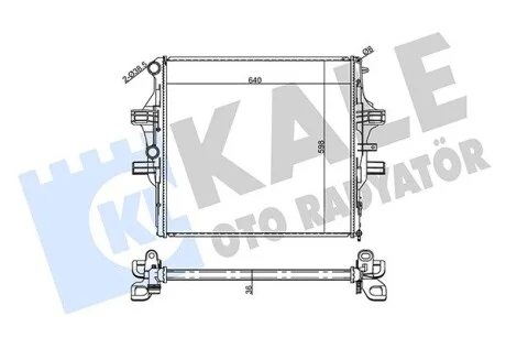 KALE FIAT радіатор охолодження Iveco Daily V,VI 3.0d 11- Kale 354995