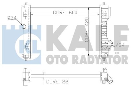 CHEVROLET Радіатор охолодження двиг. Aveo Kale 355000