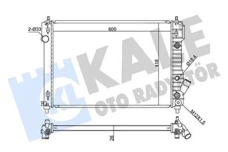 KALE CHEVROLET радіатор охолодження Aveo 1.4 08- Kale 355100