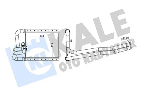 KALE HYUNDAI Радиатор отопления i20 12- Kale 355130