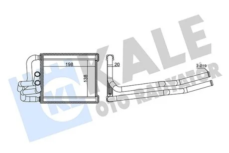 Радиатор отопителя Hyundai i20 (08-) KALE OTO RADYATOR Kale 355140