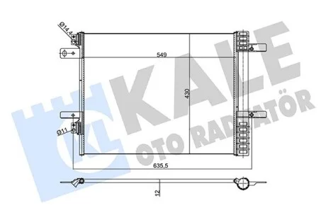 Радіатор кондиціонера Citroen Berlingo, C4 Picasso Ii, C4 Grand Picasso Ii KALE OTO RADYATOR Kale 355160
