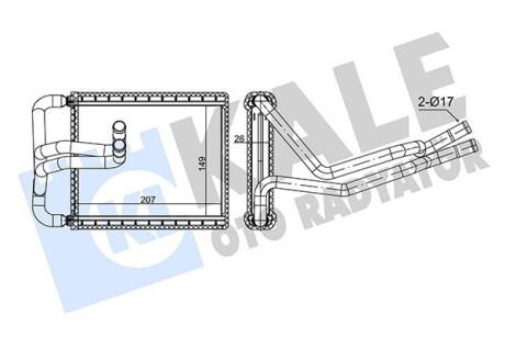 Радіатор обігрівача Hyundai Tucson OTO RADYATOR Kale 355175