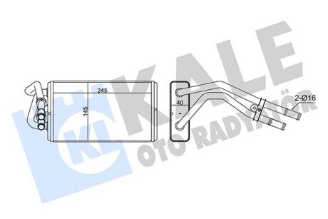 FORD Радиатор отопления с кондиционером Transit 94- Kale 355195