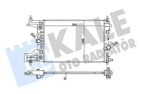 KALE OPEL радіатор охолодження Astra J,Chevrolet Cruze 1.6/1.8 09- Kale 355200