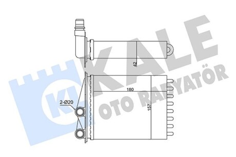 Радиатор отопителя Renault Trafic II OTO RADYATOR Kale 355215