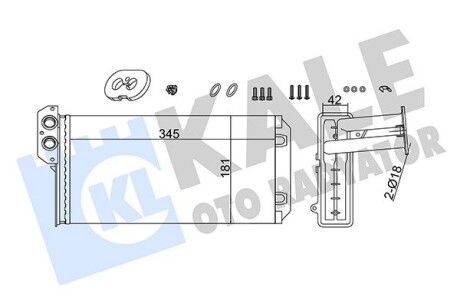 Радиатор отопителя MB Sprinter/VW LT28 Kale 355280