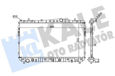 CHEVROLET радіатор охолодження Tacuma 1.6/2.0 Kale 355400