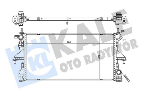 CITROEN Радіатор охолодження Jumper, Peugeot Boxer 2.0 BlueHDI 15- Kale 355505