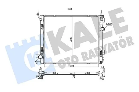 Радиатор охлаждения Nissan X-Trail Radiator KALE OTO RADYATOR Kale 355525