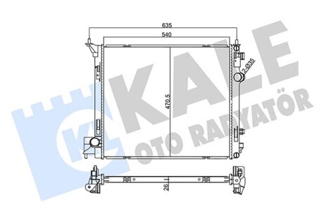 NISSAN радіатор охолодження Qashqai 1.2/1.6dCi 13- Kale 355545