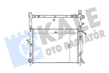 Радіатор охолодження Renault Kangoo, Grand Kangoo OTO RADYATOR Kale 355565