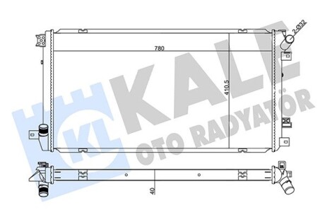 Радиатор охлаждения Nissan Interstar, Opel Movano, Renault Master II OTO RADYATOR Kale 355575