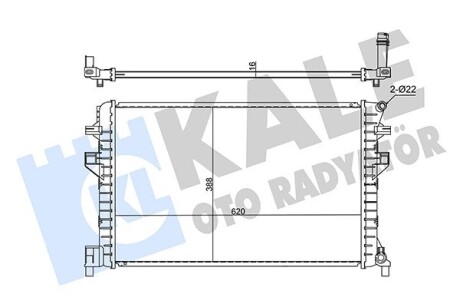 Радиатор охлаждения Audi A3, Q2 - Seat Ateca, Leon, Leon Sc, Leon St - Skoda Kodiaq OTO RADYATOR Kale 355615