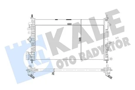 KALE OPEL Радіатор сист. охолодження двиг. INSIGNIA A 1.6/2.0CDTi 14- Kale 355650