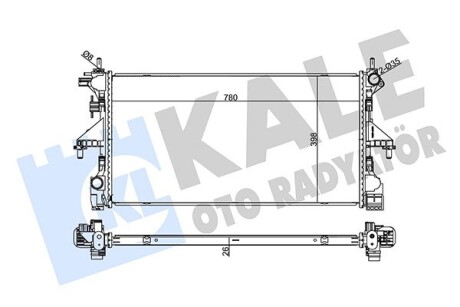 CITROEN Радіатор охолодження Jumper,Fiat Ducato,Peugeot Boxer 2.2/3.0HDI 06- Kale 355660