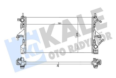 CITROEN радіатор охолодження Jumper,Peugeot Boxer 2.0 BlueHDI 16- Kale 355665