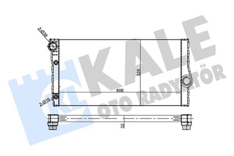 BMW Радиатор охлаждения 5 F10,6 F13,7 F01 2.0/3.0d 10- Kale 355685