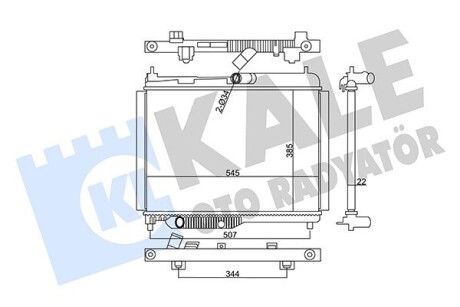 FORD радіатор охолодження Fiesta VII,Transit Courier 1.0/1.5TDCi 17- Kale 355745