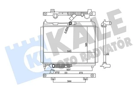 KALE FORD радіатор охолодження Fiesta VII,Transit Courier 1.0/1.5TDCi 17- Kale 355745