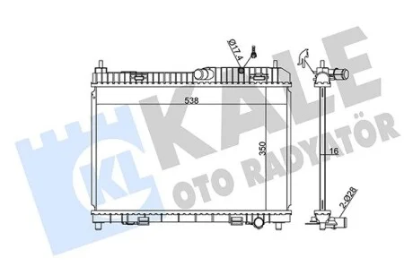 KALE FORD радіатор охолодження B-Max,Fiesta VI 1.25/1.4 08- Kale 356100