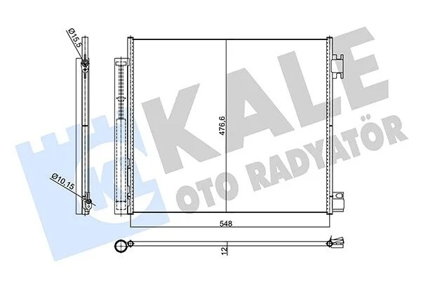 Радиатор кондиционера Nissan Qashqai II, X-Trail, Renault Espace V KALE OTO RADYATOR Kale 356110 (фото 1)