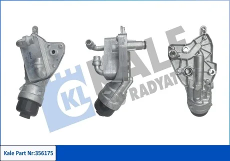 KALE OPEL Оливний радіатор (з корпусом) Astra J, Insignia, Zafira, Fiat Bravo II, Doblo 2.0d 10-, Suzuki SX4 Kale 356175