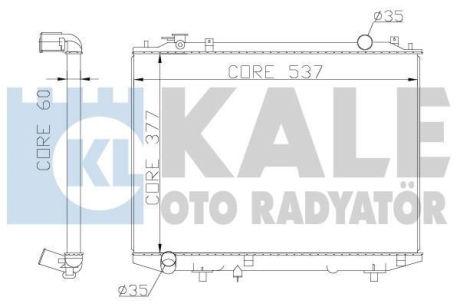Радиатор охлаждения Ford Ranger - Mazda B-Serie, Bt-50 Radiator OTO RADYATOR Kale 356200