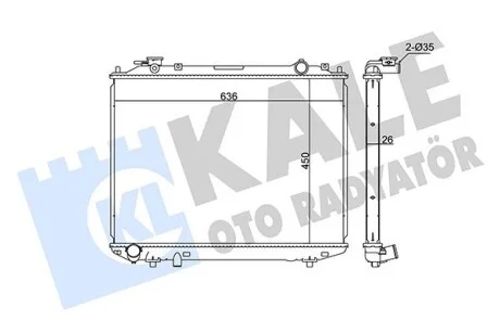 Радиатор охлаждения Ford Ranger - Mazda B-Serie, Bt-50 Radiator KALE OTO RADYATOR Kale 356200