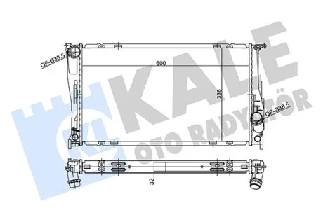 KALE BMW Радіатор охолодження E82, E84, E88, E89, E90, E91, E92 Kale 356230