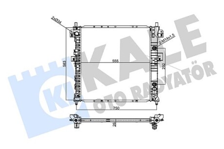 Радіатор охолодження Ssangyong Actyon I, Kyron Radiator OTO RADYATOR Kale 356325