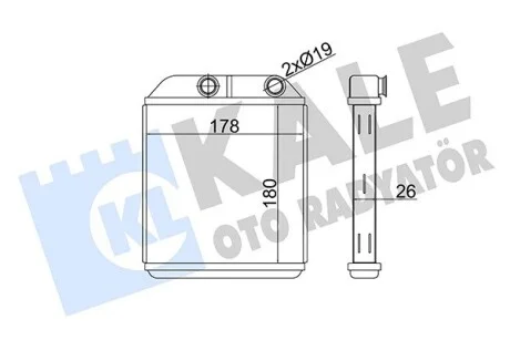 VOLVO Радіатор опалення S40 I, V40 Kale 356330