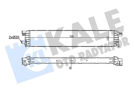 Радиатор охлаждения дополнительный Audi A4 Lt OTO RADYATOR Kale 356335