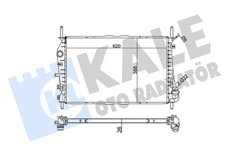 Радиатор охлаждения Ford Mondeo III KALE OTO RADYATOR Kale 356400