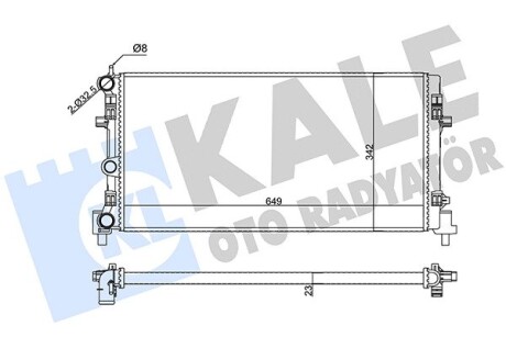 Радіатор охолодження Audi A1, Seat Ibiza IV, Ibiza IV Sportcoupe OTO RADYATOR Kale 356425