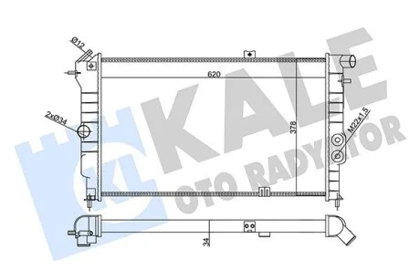 KALE OPEL Радіатор охолодження Calibra A, Vectra A 88- Kale 356865