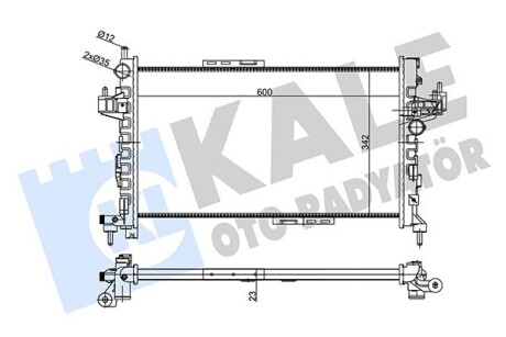 OPEL радіатор охолодження Combo Tour, Corsa C 1.3CDTi 03- Kale 356875