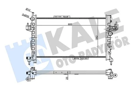 KALE OPEL радіатор охолодження Combo Tour, Corsa C 1.3CDTi 03- Kale 356875