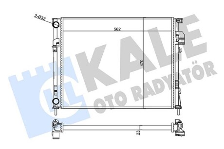 Радиатор охлаждения Renault Trafic II/Opel Vivaro/Nissan Primastar OTO RADYATOR Kale 356890